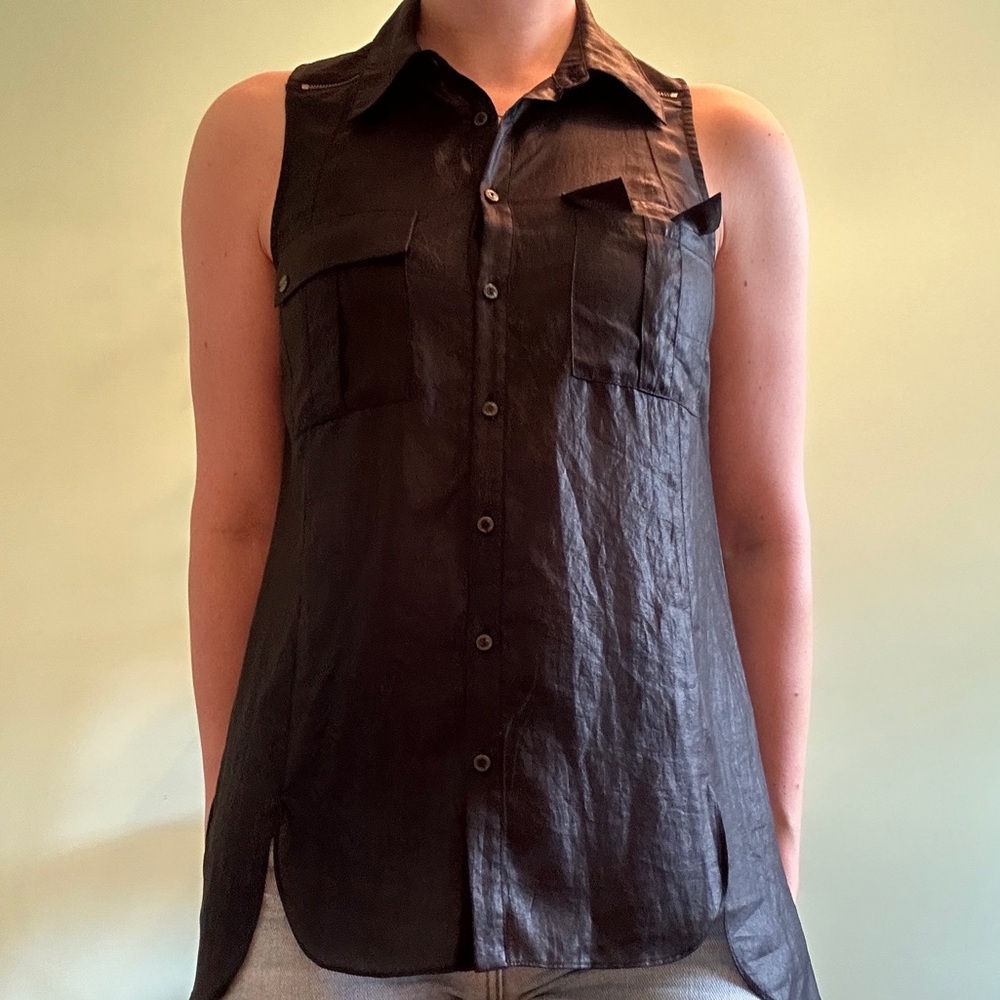Guess Soft Leather-Look Top - Picture 5 of 11